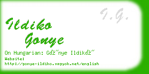 ildiko gonye business card